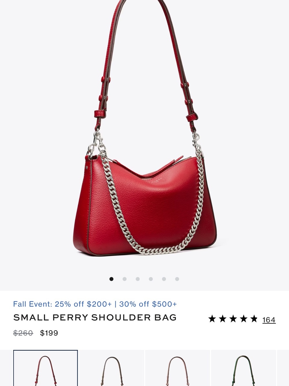Tory Burch Small Perry Shoulder Bag in Red